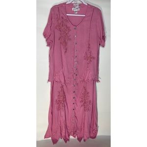 Silhouettes Dress, size 24 pink A23822